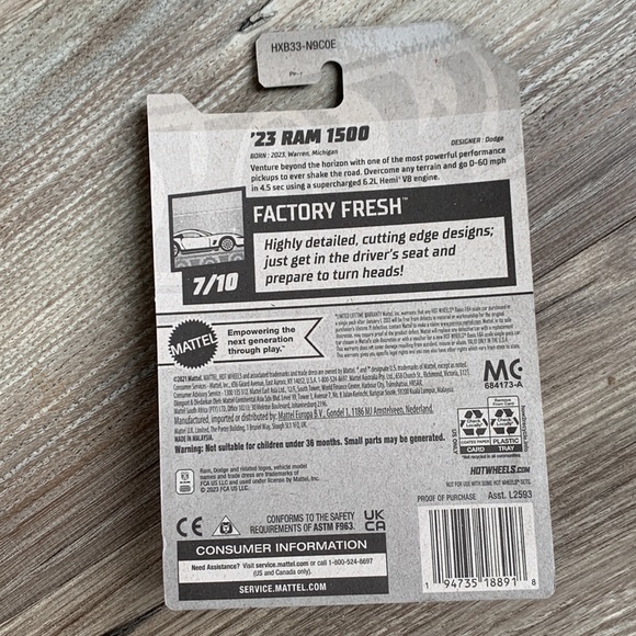 Hot Wheels 2023 Ram Truck 1500 Hotwheels Car 2024 Factory Fresh Diecast Toy 🆕 - Picture 3 of 5